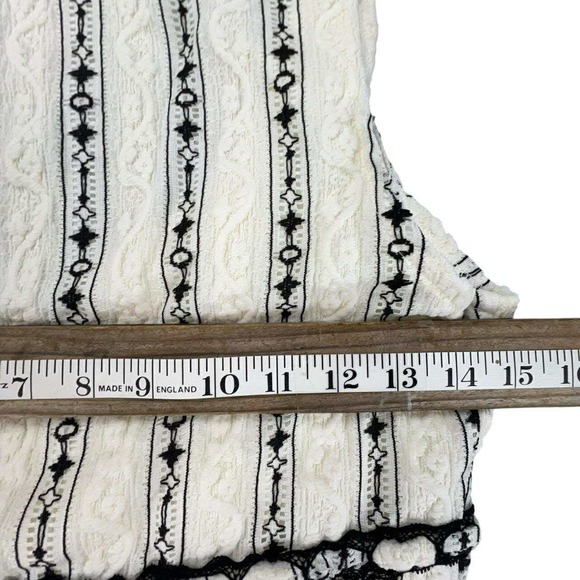 West of Melrose White Black Striped Lace Tie Waist Mini Dress NWT - Picture 12 of 15